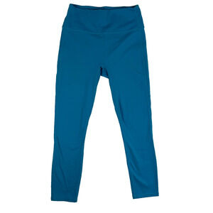 Fabletics‎ Leggings Womens Teal High Rise Pocket 7/8 Workout Athletic Pants